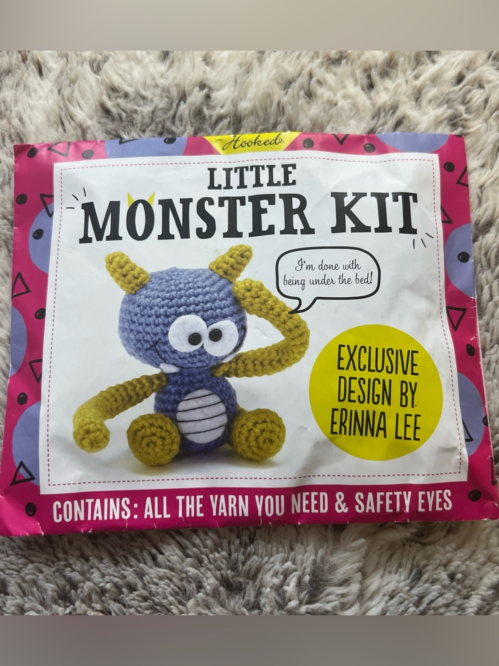 Hooked Little Monster Crochet Amigurumi Kit by Erinna Lee New No Magaizine